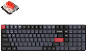 Беспроводная механическая клавиатура QMK Keychron K17 Pro, 103 клавиши, Knob, Hot-Swap, Gateron low profile Red Switch