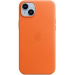 Чехол (клип-кейс) Apple Leather Case with MagSafe, для Apple iPhone 14 Plus, оранжевый [mppf3fe/a]