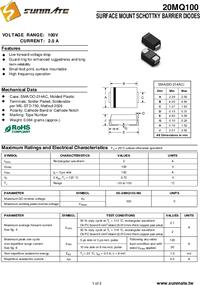 20MQ100, Диод Шоттки 100В 2А [SMA / DO-214AC], SUNMATE | купить в ...
