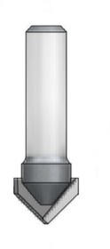 Фреза V-образная 90 градусов (12.7 мм, 38 мм, хвостовик 8 мм) HV90125