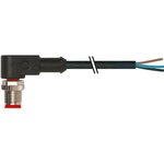 Right Angle Male 4 way M12 to Unterminated Sensor Actuator Cable, 2m