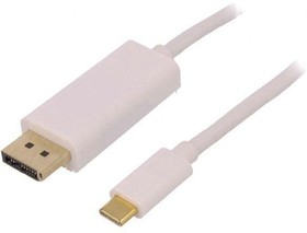 Фото 1/2 50412, Адаптер, DisplayPort 1.2,HDCP, USB 3.1, 1м, Цвет: белый