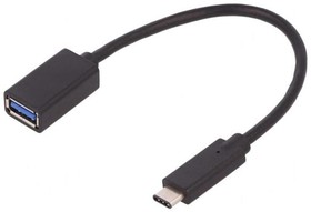 Фото 1/2 50485, Кабель, USB 3.0, гнездо USB A, вилка USB C, 0,2м