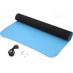 STW424020, Коврик настольный, ESD, L: 0,6м, W: 0,6м, Thk: 2мм, синий (светлый)