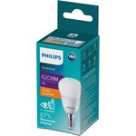 Лампочка светодиодная Philips ESS LEDLustre P45 6Вт 2700K Е14 / E14 шар матовый ...