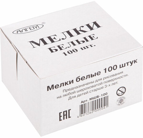 Мел белый АЛГЕМ 24шт