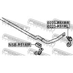 0223-R51RR, 0223R51RR_тяга стабилизатора заднего правая!\ Nissan Pathfinder R51 04