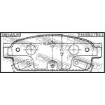 Колодки задние OPEL ASTRA J 2010-2015 1801-ASJR