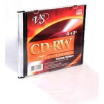 Носители информации CD-RW, 4x-12x, VS, Slim/5, VSCDRWSL501