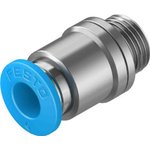 QS-G1/8-6-I-100, Straight Threaded Adaptor, G 1/8 Male to Push In 6 mm ...