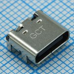 USB4105-GF-A, Разъем USB 2.0 тип С SMT 0.95мм монтаж в отверстие