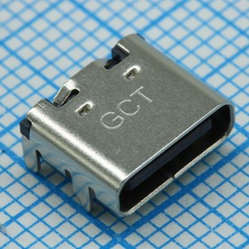Фото 1/2 USB4105-GF-A, Разъем USB 2.0 тип С SMT 0.95мм монтаж в отверстие