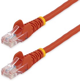 Фото 1/6 45PAT1MRD, Startech Cat5e Male RJ45 to Male RJ45 Ethernet Cable, U/UTP, Red PVC Sheath, 1m, CM Rated