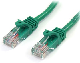 Фото 1/4 45PAT3MGN, Cat5e Male RJ45 to Male RJ45 Ethernet Cable, U/UTP, Green PVC Sheath, 3m, CM Rated