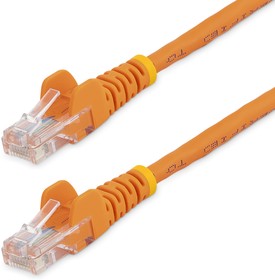 Фото 1/6 45PAT1MOR, Startech Cat5e Male RJ45 to Male RJ45 Ethernet Cable, U/UTP, Orange PVC Sheath, 1m, CM Rated