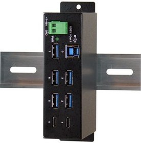 EX-1197HMS, Industrial USB Hub, 7x USB-A Socket / USB-C Socket, 3.0, 5Gbps