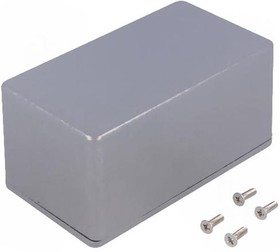 Фото 1/2 1550D, Enclosures, Boxes, & Cases Diecast Aluminum Box 4.51x2.1x2.6"Natural