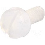 8G201M2X05, Винт; M2x5; 0,4; Головка: цилиндрическая; прямой; 0,6мм; полиамид