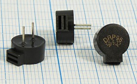 Излучатель звука магнитоэлектрический без генератора с боковым выходом звука, 5В/40 Ом, 10х5мм DRP9650-5-3,2 (аналог HC0905A); №боков зм 10