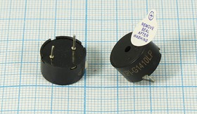 Зуммер пьезоэлектрический с генератором, размер 14x 8, напряжение 6~16В, частота 4.3кГц, контакты 2P7.6, KPI-G1410LP, KEPO