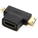 5bites HH1805FM-T Переходник HDMI F / mini + micro HDMI M