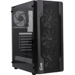 Powercase CMIXB-F4 Корпус Mistral X4 Mesh, Tempered Glass, 4x 120mm fan, чёрный ...