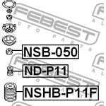 NSB-050, подушка опоры амортизатора пер. нижн.!\ Nissan Primera P10E/P11/WP11E 90