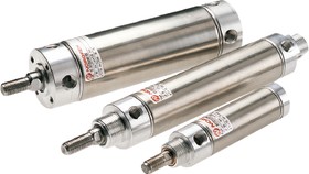 RT/57240/M/125, Pneumatic Roundline Cylinder - 40mm Bore, 125mm Stroke, RT/57200/M Series, Double Acting