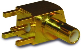Фото 1/4 142146, Brass 1 SMB Board Edge Gold -65Уж~+165Уж 4GHz 50 ё Plugin RF Connectors / Coaxial Connectors ROHS