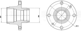 MR0101, Ступица для а/м Лада 2101 (перед.) (MR 0101), TRIALLI | купить в розницу и оптом