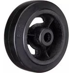 Большегрузное чугунное колесо D 63 150 мм, без крепления (черная резина ...