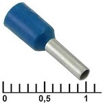 DN01006 blue (1.4x6mm), Наконечник на кабель DN01006, синий, 1.4x6 мм, 1.0 мм2