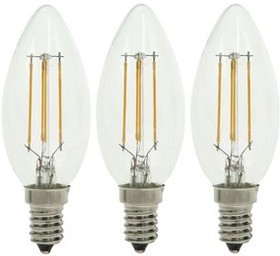 142723, LED Bulbs, 3 Pieces 4W 230V 2700K 470lm E14 98mm