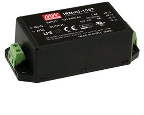 Фото 1/4 IRM-60-12ST, Switched-Mode Power Supply, Industrial, 60W, 12V, 5A
