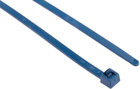Фото 1/2 111-00937 MCTRELK2M-PA66MP-BU, Cable Tie, Releasable, 250mm x 4.6 mm, Blue Metal Detectable, Pk-100
