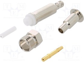 FME6121E1ND3G550, Вилка; FME; "мама"; прямой; обжим; на провод; Изоляция: тефлон; 50Ом