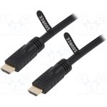 CHA0015, Кабель, HDMI 1.4, вилка HDMI, с обеих сторон, 15м, черный