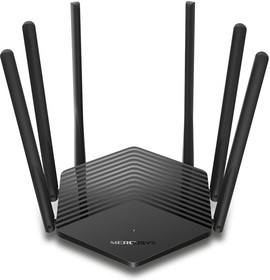 Фото 1/10 Роутер Mercusys AC1900 Wireless AC Gigabit Router, 600 Mbps at 2.4 GHz + 1300 Mbps at 5 GHz, 6×5dBi Fixed External Antennas with Beamforming