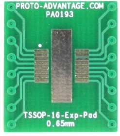 PA0193, Sockets & Adapters TSSOP-16-Exp-Pad to DIP-16 SMT Adapter