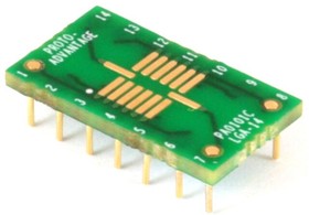 PA0101C, PCBs & Breadboards LGA-14 to DIP-14 SMT Adapter (0.8 mm pitch, 3 x 5 mm body) Compact Series
