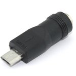 Переходник 5,5x2,1 мама на Micro USB папа 5 Pin