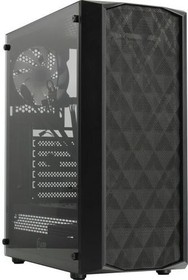 Фото 1/10 Powercase CMDM-L1 Корпус Diamond Mesh LED, Tempered Glass, 1x 120mm 5-color fan, чёрный, ATX (CMDM-L1)