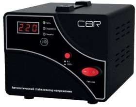 Фото 1/6 CBR Стабилизатор напряжения CVR 0207, 2000 ВА/1200 Вт, диапазон вход. напряж. 140-260 В, точность стабилизации 8%, LED-индикация, вольтметр,