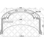 85-00041-SX, 85-00041-SX_торм.барабан !420x180/184 H=227 d=290/335 n10x23 под ...