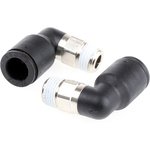 3109 08 10, LF3000 Series Elbow Threaded Adaptor, R 1/8 Male to Push In 8 mm ...
