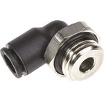 3199 06 13, LF3000 Series Elbow Threaded Adaptor, G 1/4 Male to Push In 6 mm, Threaded-to-Tube Connection Style
