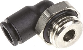 Фото 1/4 3199 06 13, LF3000 Series Elbow Threaded Adaptor, G 1/4 Male to Push In 6 mm, Threaded-to-Tube Connection Style