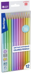 Цветные карандаши SuperSoft. Pastel пастельные, 12 цветов, заточенные SSP0112