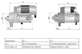 Фото 1/3 DSN942, Стартер CITROEN: C5 2.7 HDI 08-, C5 BREAK 2.7 HDI 08-, C6 2.7 HDI 05- \ PEUGEOT: 407 2.7 HDI 04-, 40