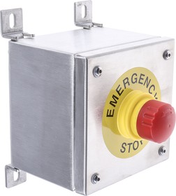 Фото 1/7 EMS/T/SS/NC69, EMS Series Twist Release Emergency Stop Push Button, Surface Mount, 1NC, IP65